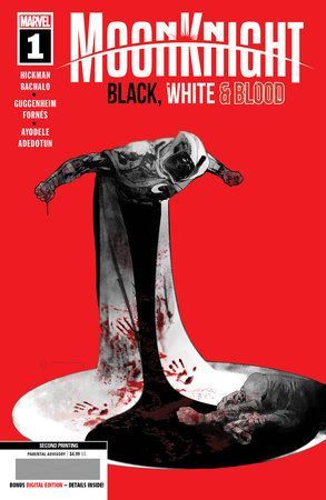 MOON KNIGHT BLACK WHITE & BLOOD (2022) #1 2ND